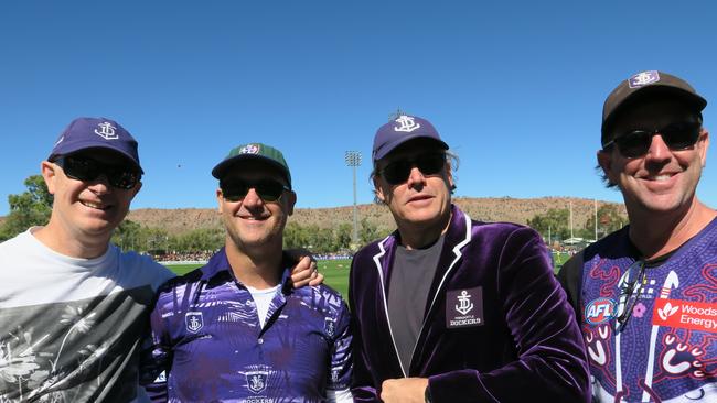 Phil Warren, Simon Growden, Eric Feathers and Mark Foster. Their first time in Alice Springs, they say the love to town and the ground.