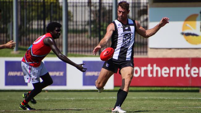 Matthew Dennis of the Palmerston Magpies has been ever consistent for his side.. Picture: Celina Whan/NTFL Media