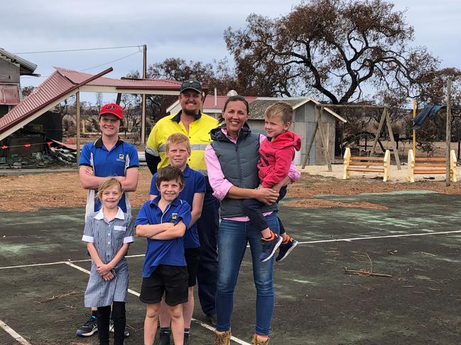 Stokes Bay Tennis Club members Abi Bowden, Caleb Bowden, Sam Bowden, Isaac Bowden, Marina Gregor, Charlie Gregor and Caleb Pratt. Picture: SUPPLIED