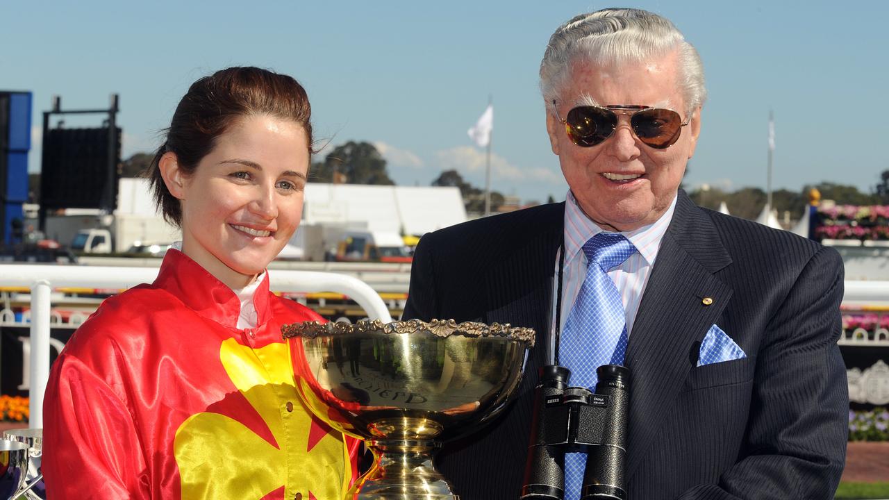 Training legend Bart Cummings gave Michelle Payne her first Group 1 win and Melbourne Cup ride aboard Allez Wonder.