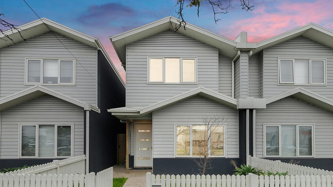 The four-bedroom townhouse at 25a Fyans St, South Geelong, is listed for sale with price hopes from $890,000 to $930,000.