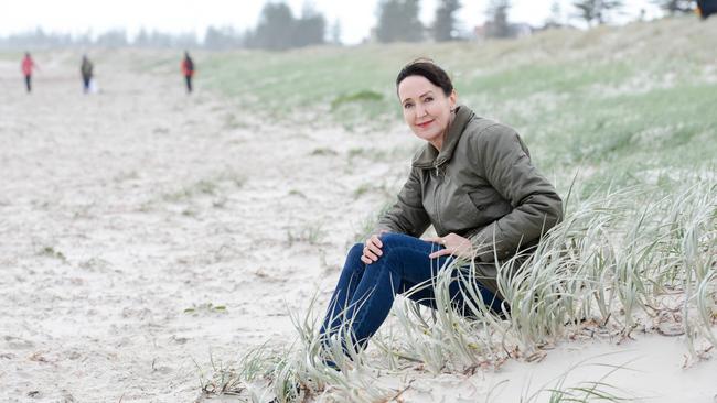 Port Adelaide MP Susan Close at Semaphore Beach. Picture: AAP/Brenton Edwards