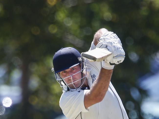 Dandenong District cricket CA: Buckley Ridges v Mordialloc. Mordialloc keeper D. Mapa and Buckley  Ridges batsman Daniel Watson. Picture: Valeriu Campan