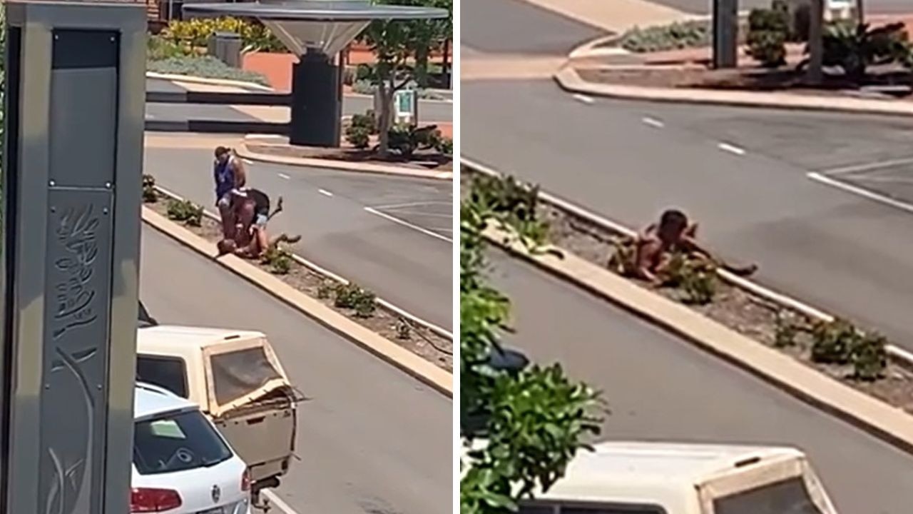 Police are investigating after an ugly feud outside a popular pub in Western Australia was captured on video by an onlooker.