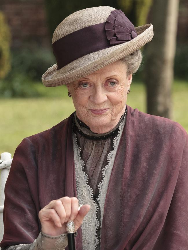 Smith as the Dowager Countess Grantham in the TV series Downton Abbey in 2011. Picture: AP