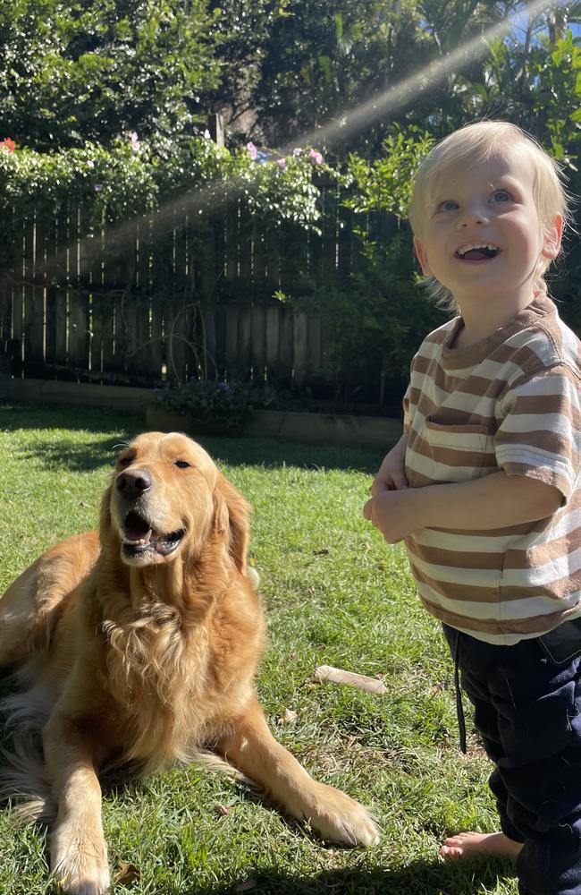 Felix Ross with his dog and best friend Sam. Picture - contributed.