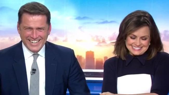 Seven has sniped that it’s too soon for Karl Stefanovic and Lisa Wilkinson (above) to break open the champagne, saying “regional audiences” count for a Sunrise win. Picture: Today.