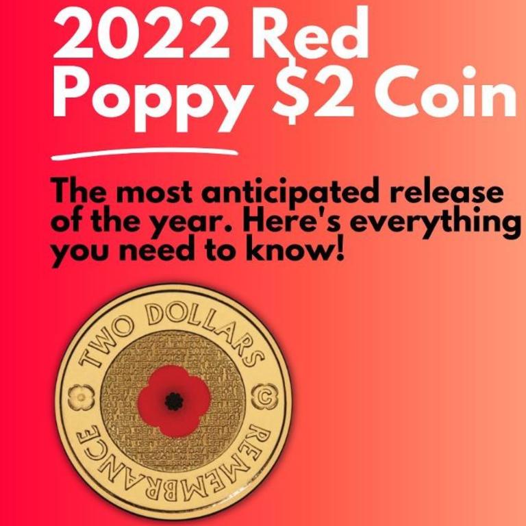 The $2 red poppy coin is expected to cause a stir among coin collectors. Picture: Instagram