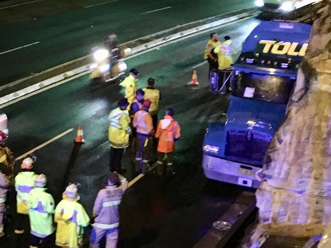 A petrol tanker was badly damaged after being forced into a rock wall on Manly Rd, Seaforth after colliding with a car being driven by a woman who was more than four times over the legal alcohol limit.