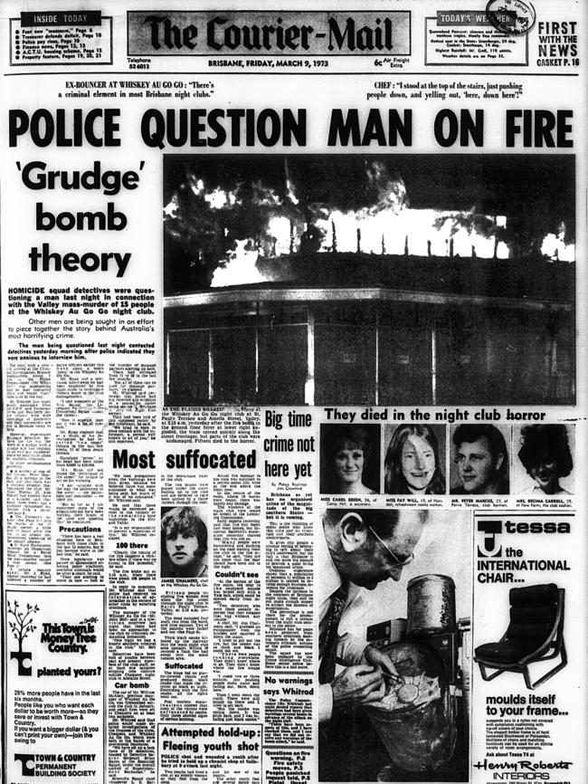 The Courier Mail front page on March 9, 1973