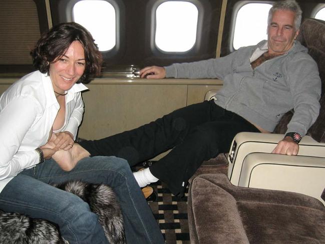 Ghislaine Maxwell and US financier Jeffrey Epstein. Picture: AFP