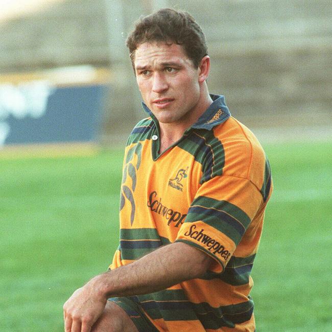 Richard Tombs at training for the Wallabies in Brisbane in for a test against New Zealand at Ballymore. Picture: Philip Norrish