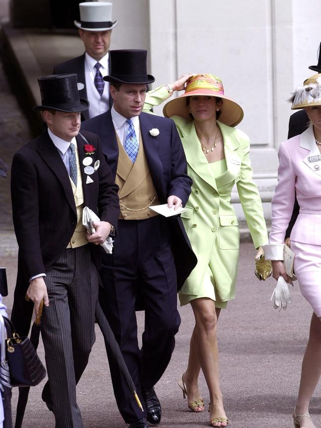 Prince Andrew and Ghislaine Maxwell at Ascot. Picture: Getty Images