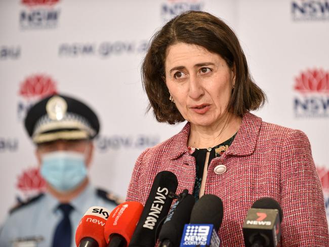 NSW Premier Gladys Berejiklian revealed 478 cases. Picture: NCA NewsWire / Flavio Brancaleone