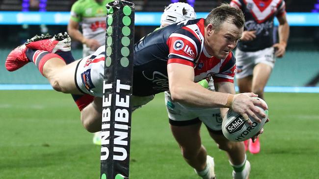 At the age of 34, Sydney Roosters star Brett Morris topped the NRL MVP Index for wingers. Picture: Cameron Spencer/Getty Images