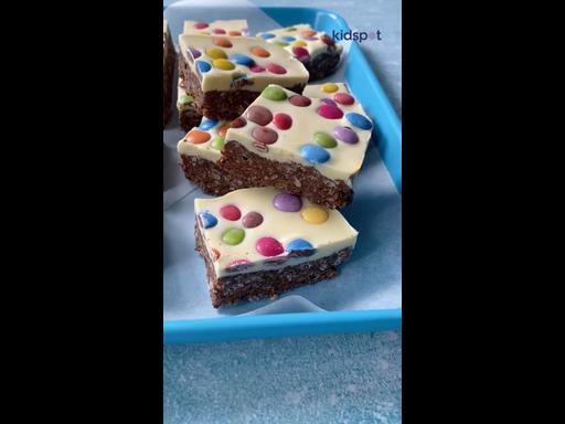 Rainbow weet-bix slice