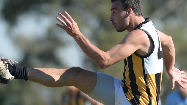 Upwey Tecoma is keen to find support for leading goalkicker Daniel Waters. Picture: Chris Eastman