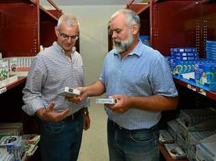 Brothers Steven and Mark Perissinotto sell vet products. Picture: John McCutcheon