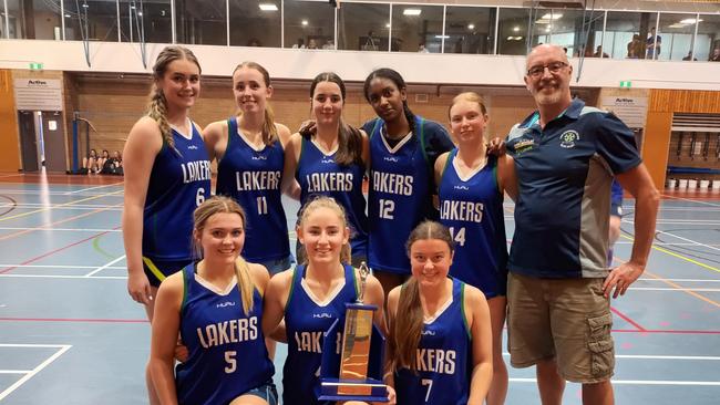 Lake Ginninderra College's girls basketball team that won the 2022 ACT Intercollege Championships. Photo: supplied.