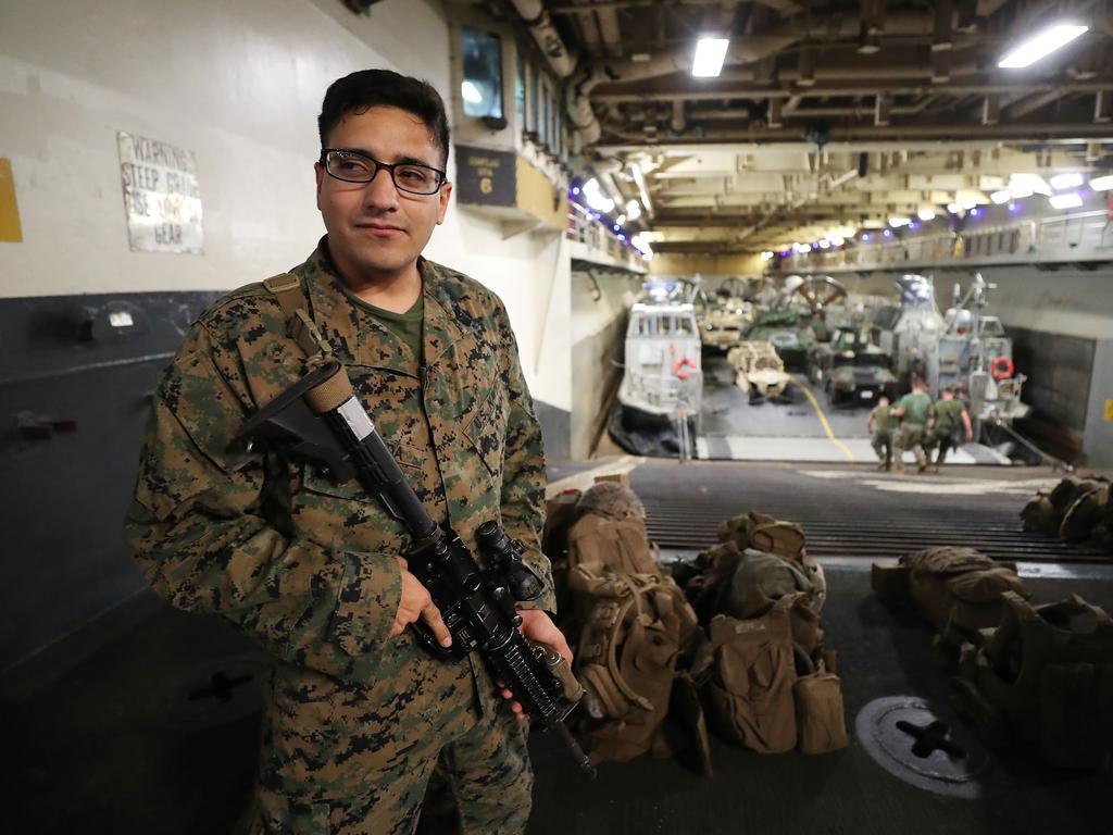 Photos on board the USS Wasp. Pic Peter Wallis