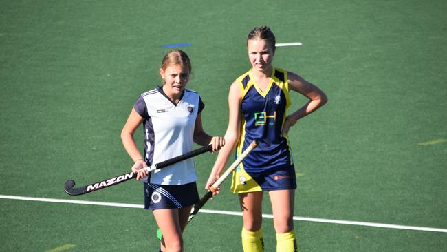 Far North Coast and Central Coast in the division 2 semi-final at the NSW U-18s Girls Hockey Championships, May 23.