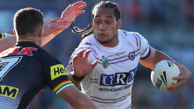 Martin Taupau will lead the Sea Eagles pack into battle. Picture: Getty Images