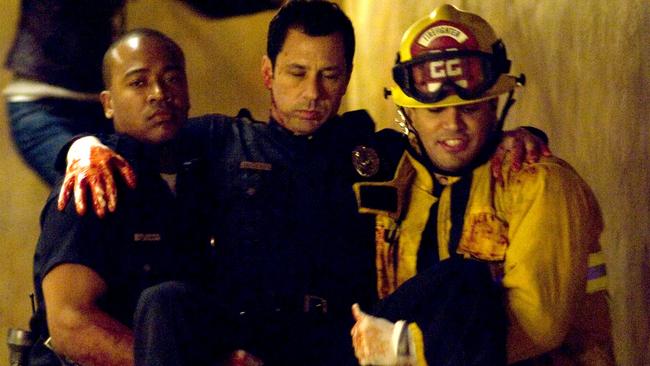 The horror also starred Columbus Short (left) and Jay Hernandez (right). Picture: Sony Pictures