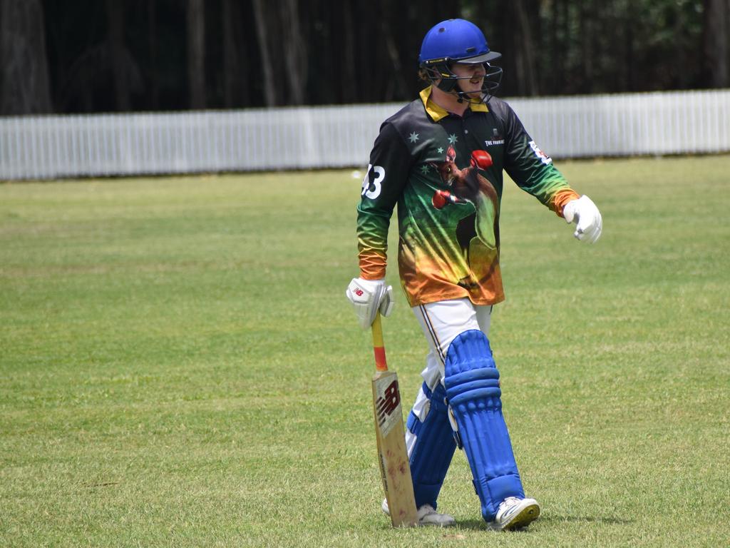 The Four Skins versus Got the Runs (first grade turf) at Rockhampton Cricket's Country Carnival on January 25, 2025.