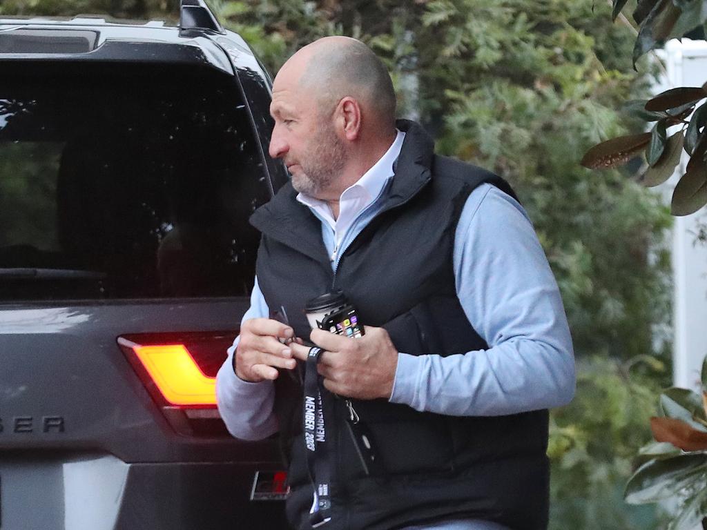 Collingwood CEO Craig Kelly arrives at the club on Wednesday. Picture: David Crosling