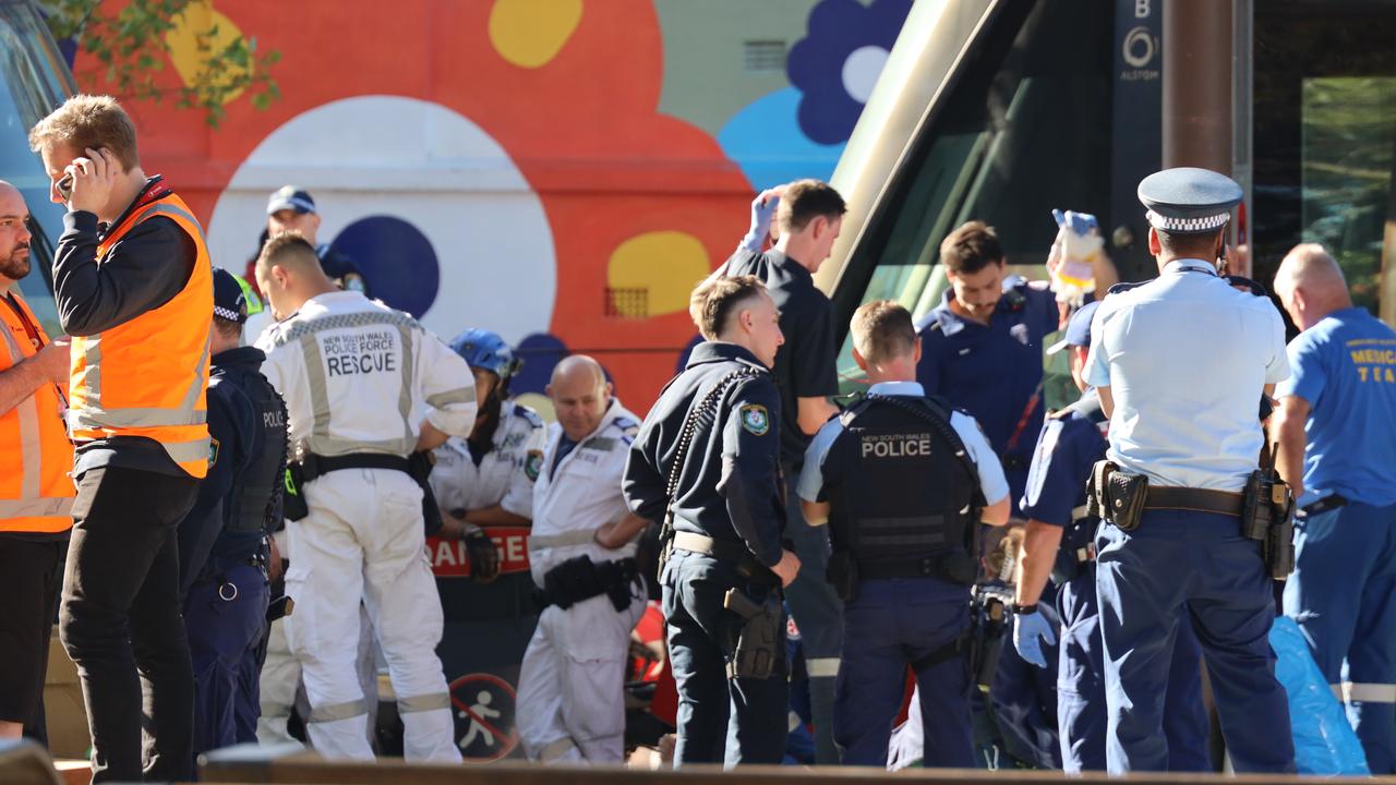 Police and paramedics are on the scene. Picture: NewsWire