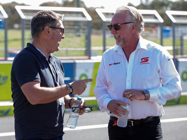 Supercars owner and chairman Barclay Nettlefold and Supercars CEO Shane Howard. Picture: Supplied