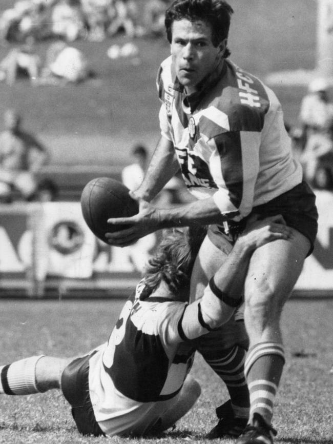 In action for the Canterbury Bulldogs.