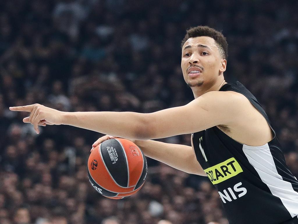 Boomers star Dante Exum playing for Partizan Belgrade. Picture: Nikola Krstic/MB Media/Getty Images