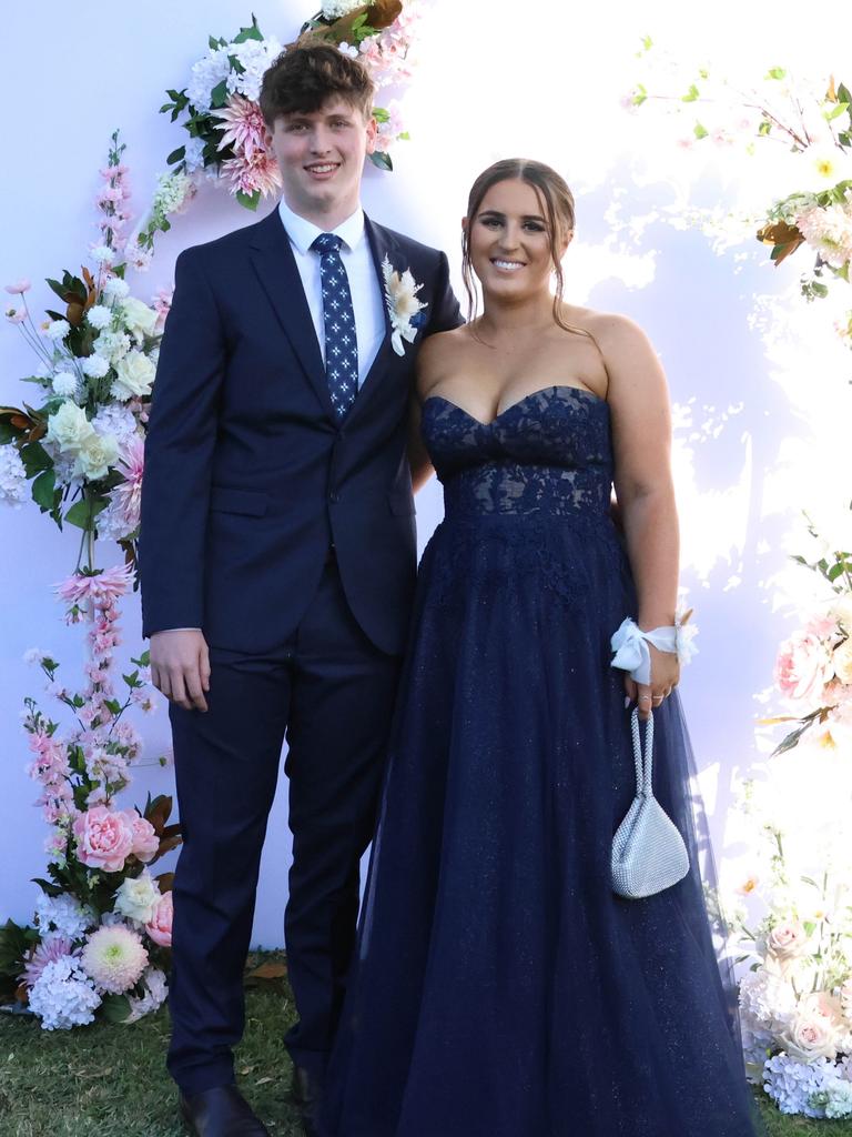 Liana with formal partner at the 2024 St Ursula's College formal.