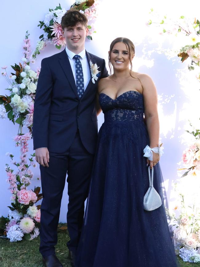 Liana with formal partner at the 2024 St Ursula's College formal.