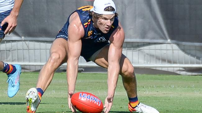 Nathan Freeman training with Adelaide. Picture: Brenton Edwards