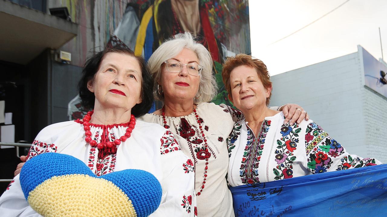 Larissa Sichivitsa, Valya Bazalicki and Luba Pryslak. Picture: Alan Barber