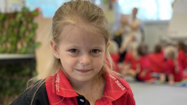 Evie Nettelfield – Gympie West State School prep students on first day, Monday January 22, 2024.