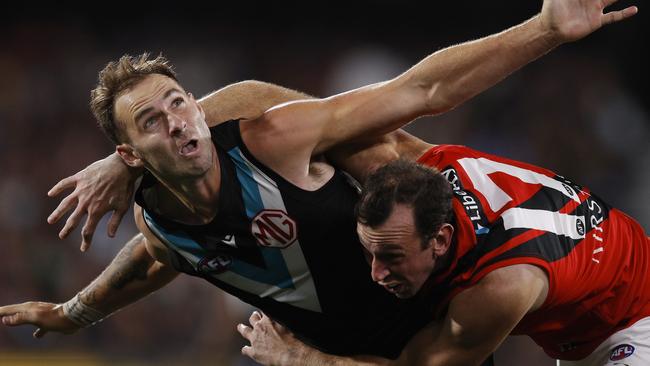 Power forward Jeremy Finlayson admitted levelling a homophobic slur at an unnamed Essendon player. Picture: Michael Klein