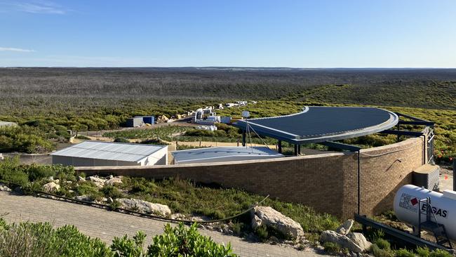 Around the lodge, a 3m bare zone of crushed limestone beside the building will be surrounded by a defensive ring of 25,000 natives comprising up to 15 species. Picture: Roy Eccleston