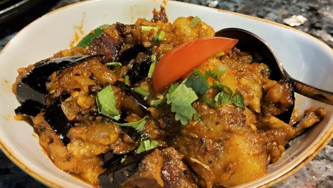 The potato and eggplant masala. Picture: Supplied