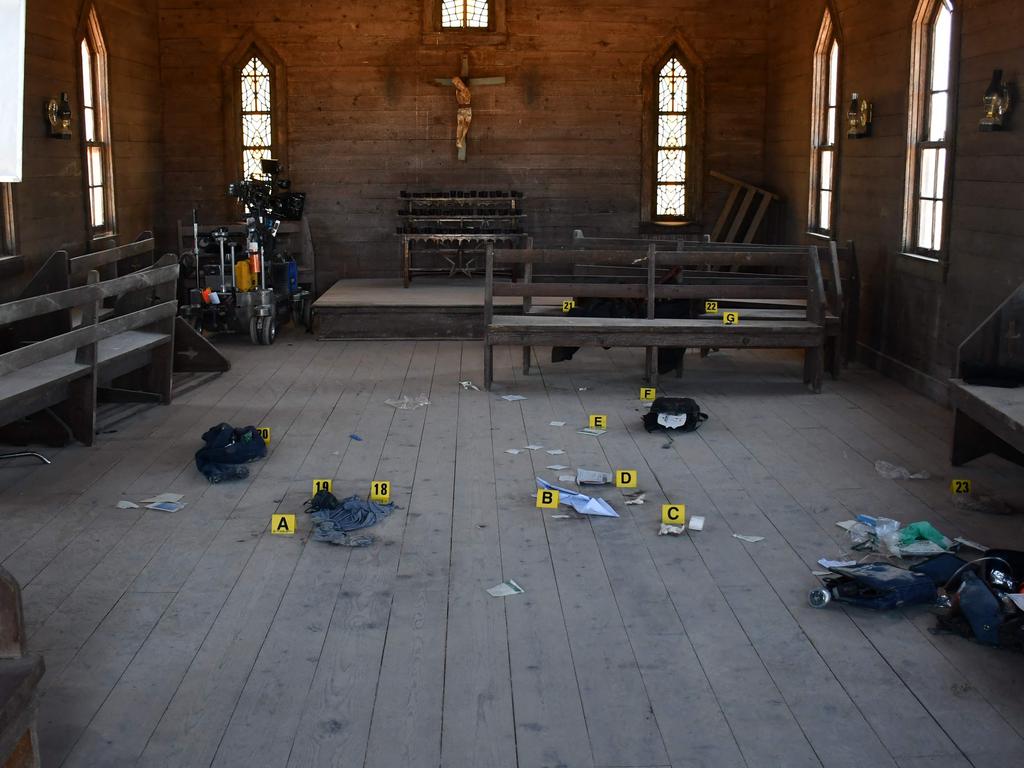 The scene of the shooting at the Bonanza Creek Ranch in Santa Fe, New Mexico. Picture: Santa Fe County Sheriff's Office/AFP