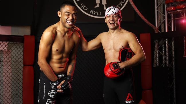 Igor Breakenback (r) with UFC fighter Josh Culibao