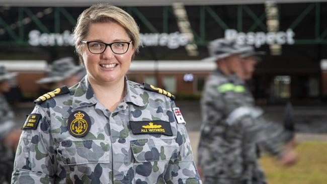 HMAS Cerberus Recruit School Commanding Officer, Commander Alisha Withers, of the Royal Australian Navy.