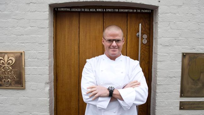 Blumenthal at his Fat Duck restaurant in Bray, Berkshire. Picture: AFP/BEN STANSALL