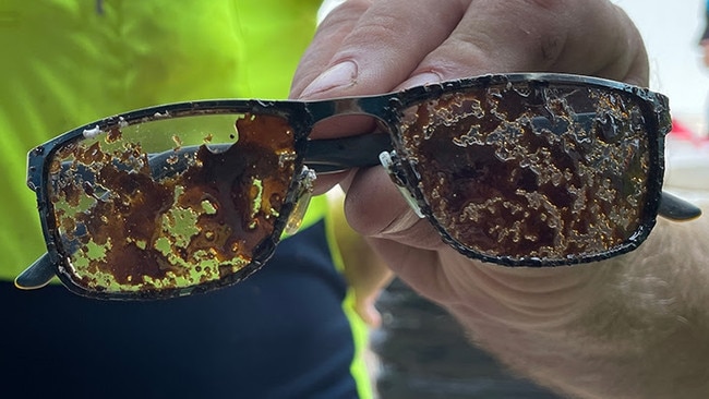 Image 1: The worker’s glasses protected them from serious eye injuries. Picture: NT WorkSafe / Supplied.