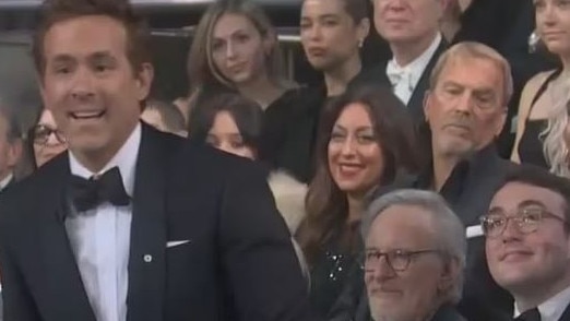 Kevin Costner did not appear amused when Ryan Reynolds made light of the drama surrounding his wife, Blake Lively, and her former director and co-star Justin Baldoni. Picture: NBC