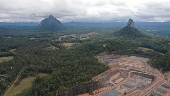 A drone shot of the Glasshouse Quarry. Picture: contributed