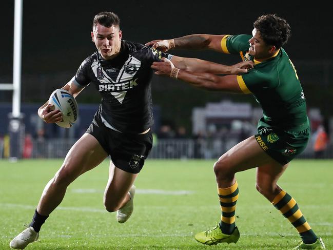 Manu in action for New Zealand. (Photo by Fiona Goodall / AFP)