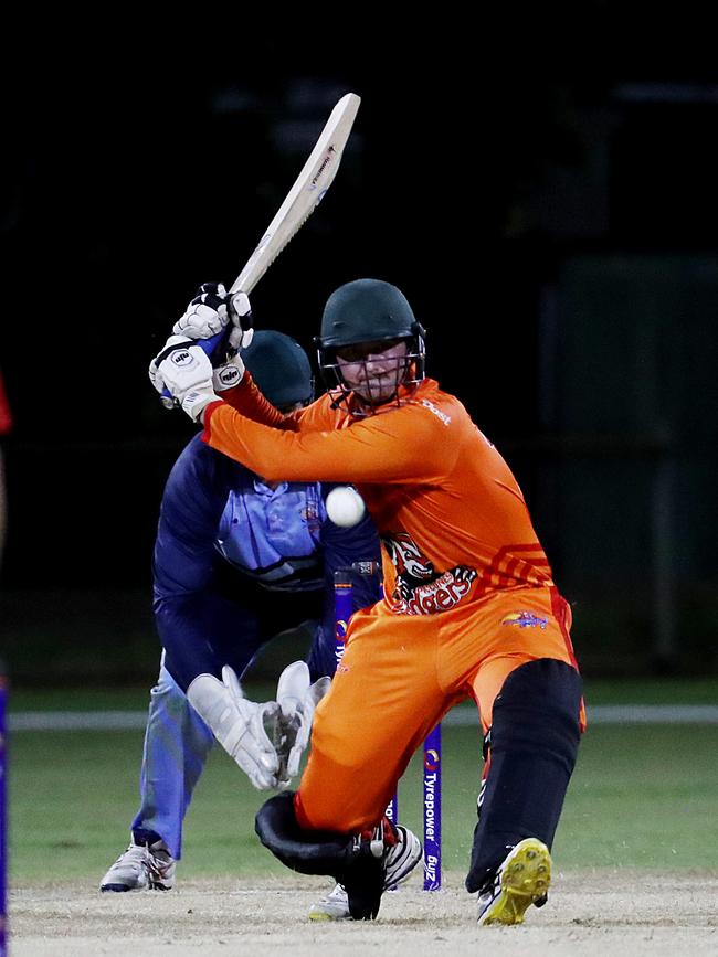 Barrier Reef Big Bash Game 1: Badgers v Hurricanes at Griffiths Park. Badgers' Rhys Camilleri. Picture: Stewart McLean